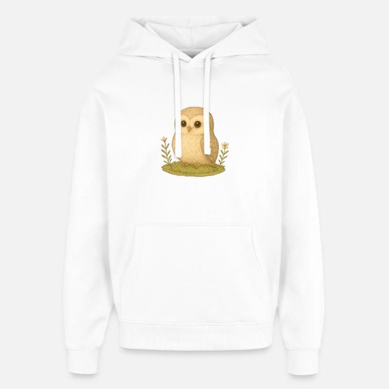 Nordischer Wald - Eule - Oversized Unisex Hoodie von Stanley/Stella - Weiß