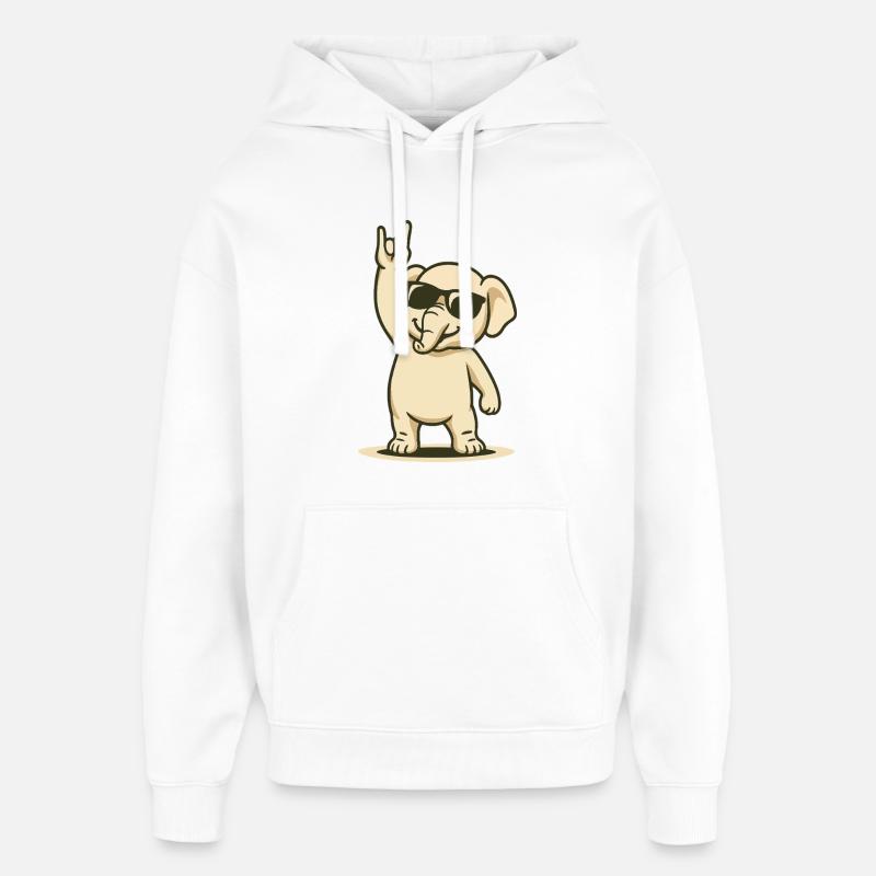 Rainure d’éléphant - Sweat à capuche unisexe Stanley/Stella Oversized - blanc