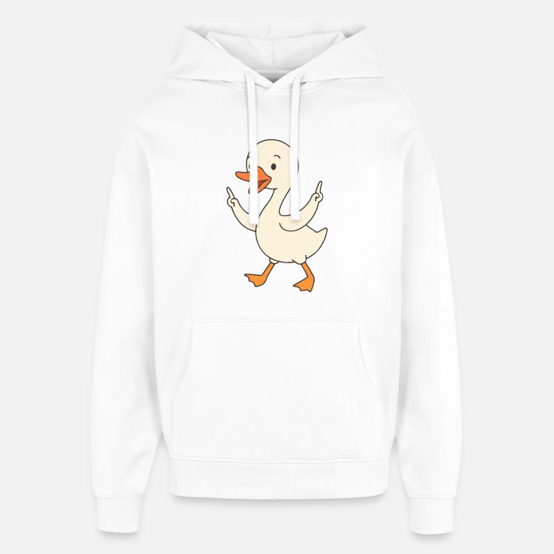 Cygne Dansant Poussin - Sweat à capuche unisexe Stanley/Stella Oversized - blanc