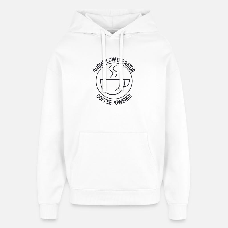 Snowplow Operator Coffee Powered Schneepflugfahrer - Oversized Unisex Hoodie von Stanley/Stella - Weiß