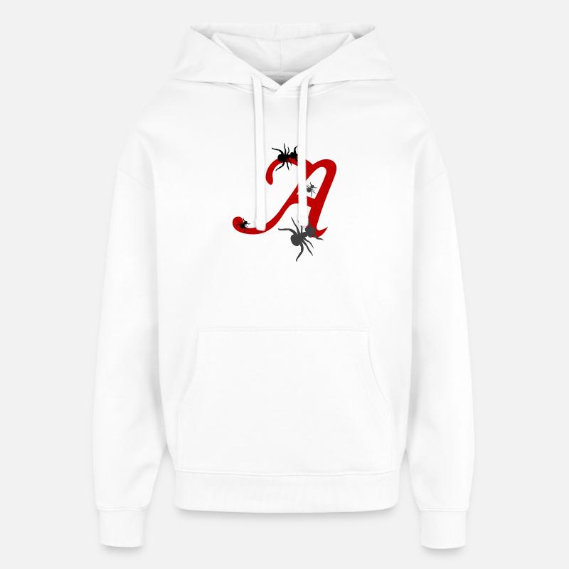 Lettre A Initiale - Sweat à capuche unisexe Stanley/Stella Oversized - blanc