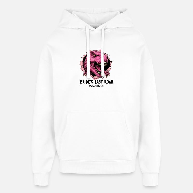 Fête nuptiale T-Rex Breakthrough rose - Sweat à capuche unisexe Stanley/Stella Oversized - blanc