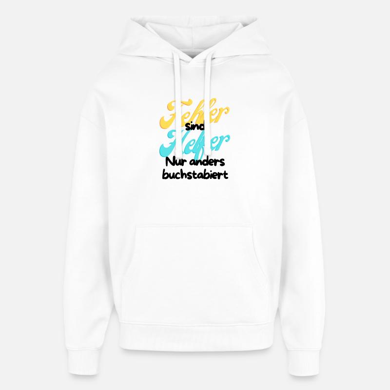 Fehler Helfer Gradient Script - Oversized Unisex Hoodie von Stanley/Stella - Weiß