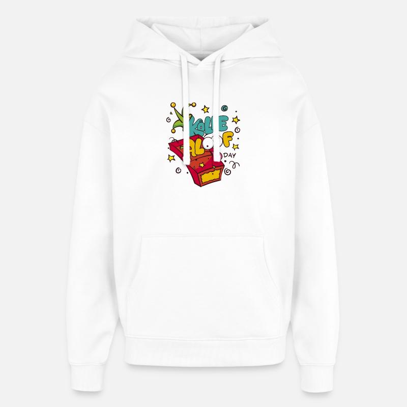 Kölle Alaaf Dessin animé Carnaval - Sweat à capuche unisexe Stanley/Stella Oversized - blanc