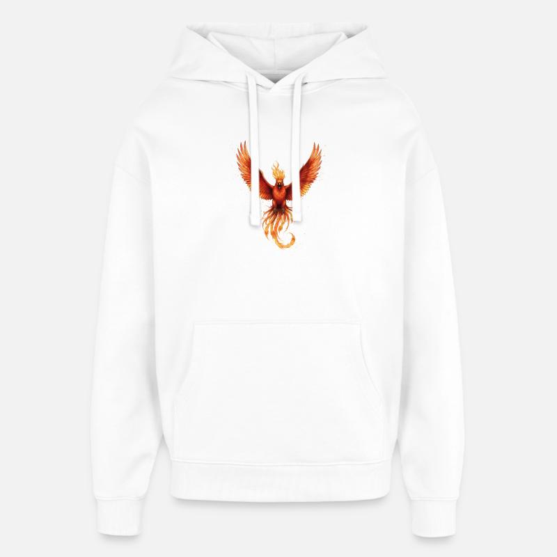 Feu Phoenix Flame Flight - Sweat à capuche unisexe Stanley/Stella Oversized - blanc