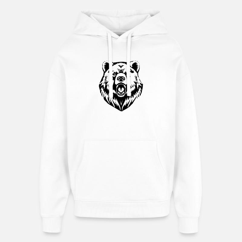 Ours Ours T-shirt Cadeau - Sweat à capuche unisexe Stanley/Stella Oversized - blanc