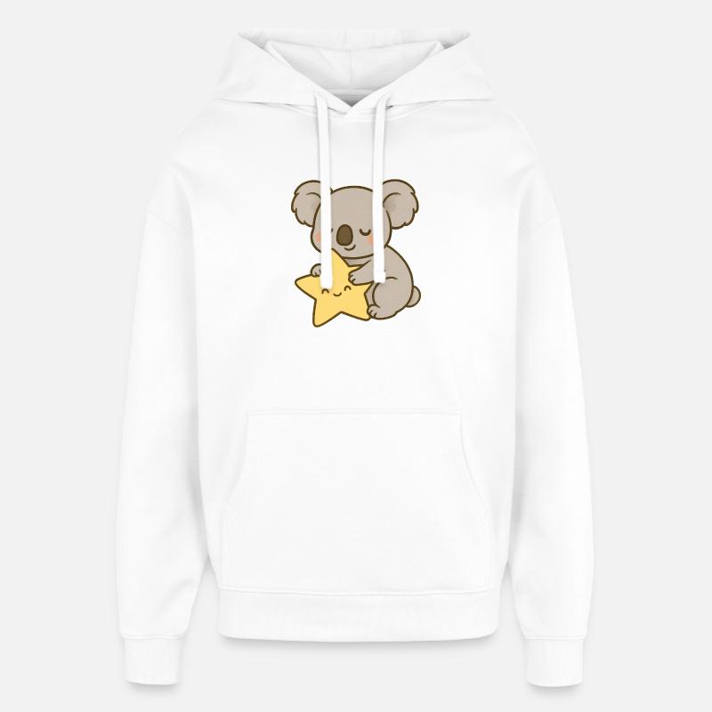 Câlin Koala Star - Sweat à capuche unisexe Stanley/Stella Oversized - blanc