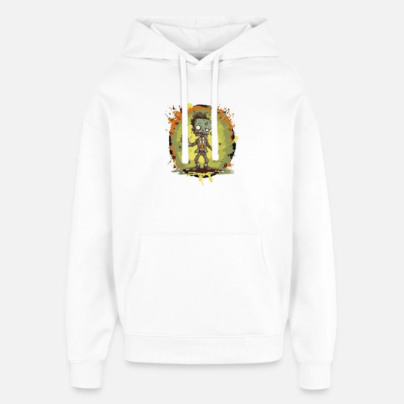 Bande dessinée de zombies - Sweat à capuche unisexe Stanley/Stella Oversized - blanc