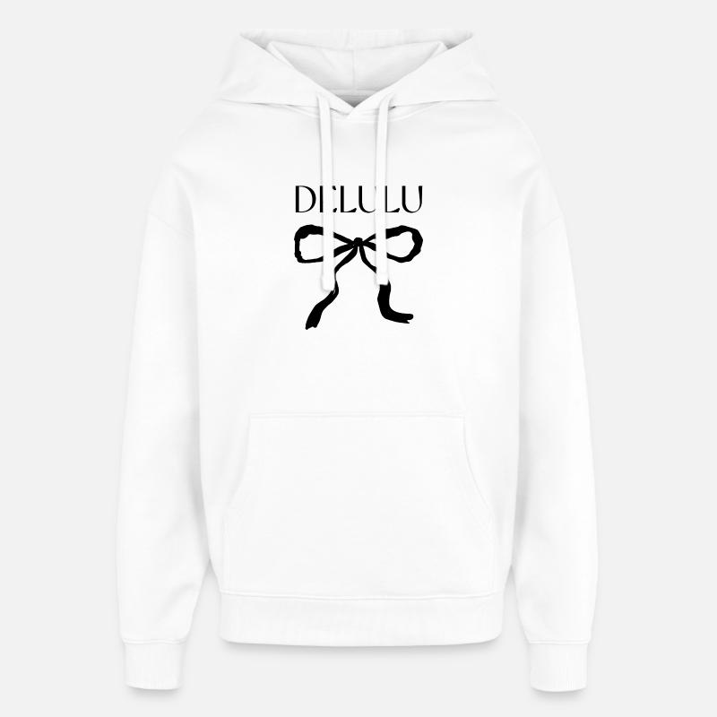 Déclaration Delulu avec révérence - Sweat à capuche unisexe Stanley/Stella Oversized - blanc