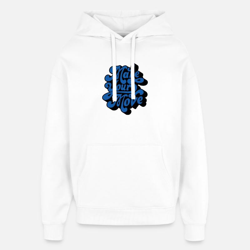 Faites votre mouvement – Style rétro - Sweat à capuche unisexe Stanley/Stella Oversized - blanc