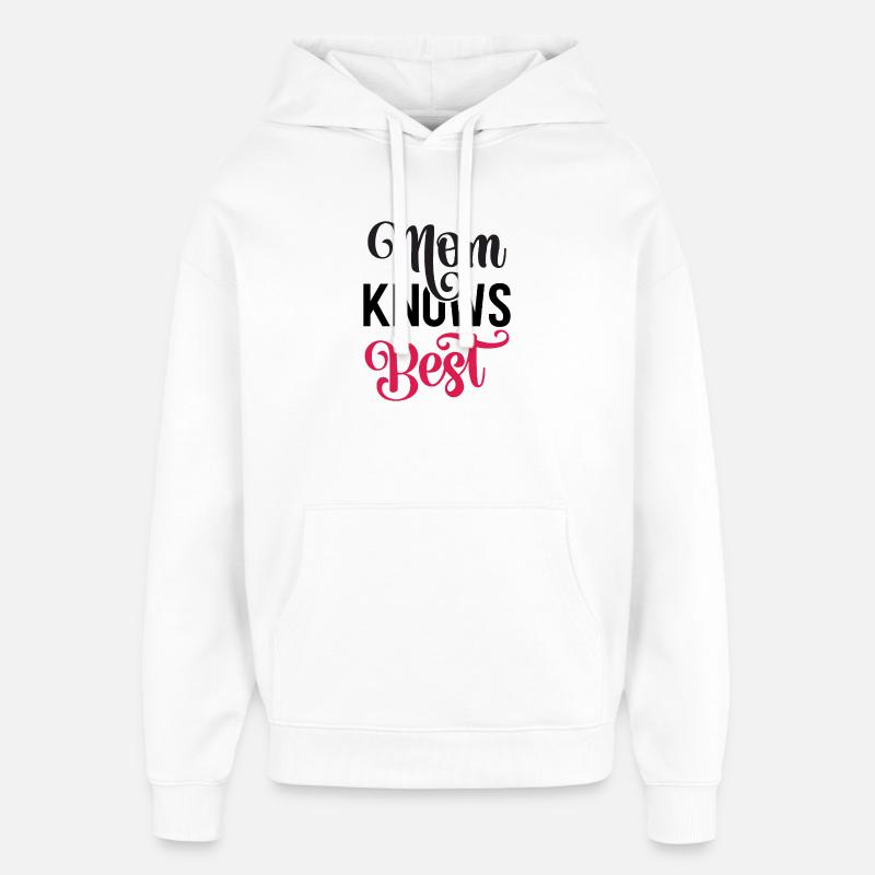 Maman sait mieux que quiconque - Sweat à capuche unisexe Stanley/Stella Oversized - blanc