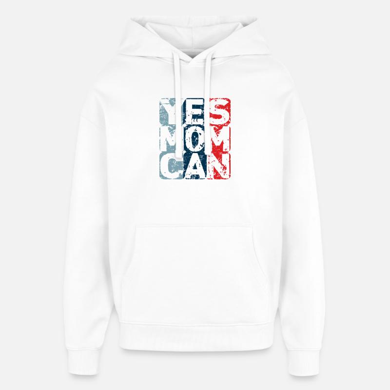 Yes Mom Can - Sweat à capuche unisexe Stanley/Stella Oversized - blanc
