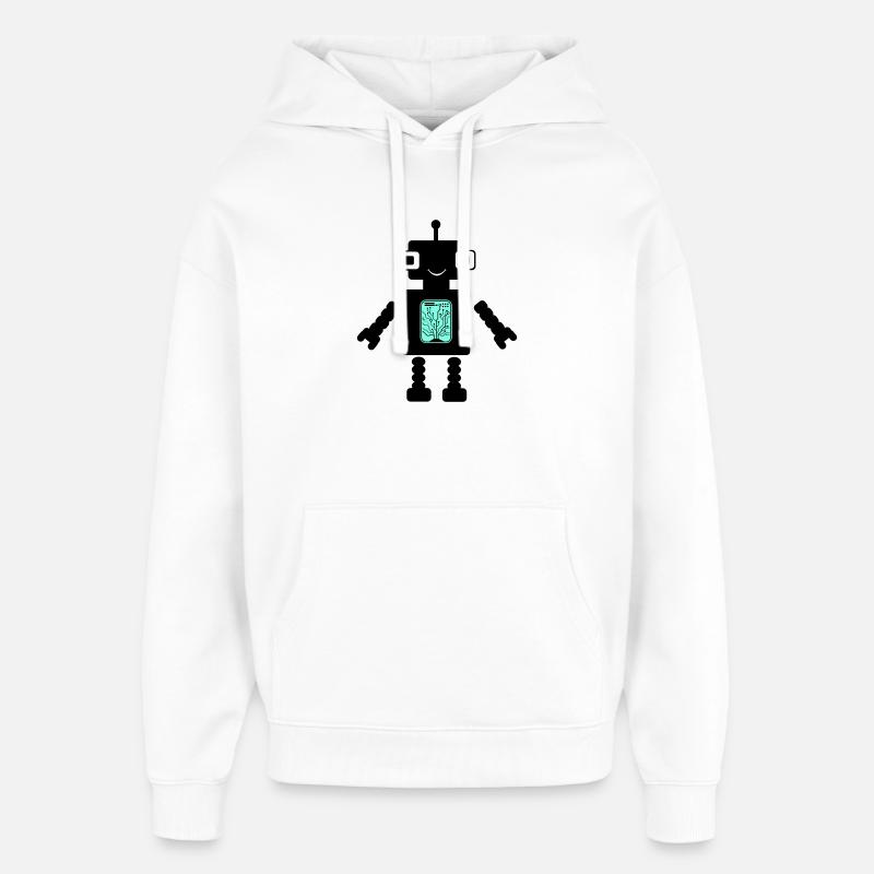 Robot Comic - Sweat à capuche unisexe Stanley/Stella Oversized - blanc