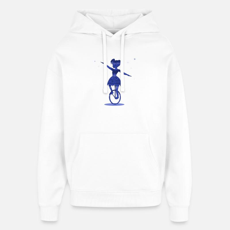 Unicycle | Style libre monocycle - Sweat à capuche unisexe Stanley/Stella Oversized - blanc