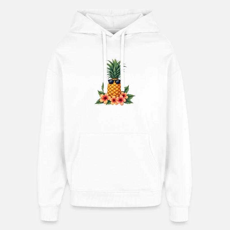 Ananas - Sweat à capuche unisexe Stanley/Stella Oversized - blanc
