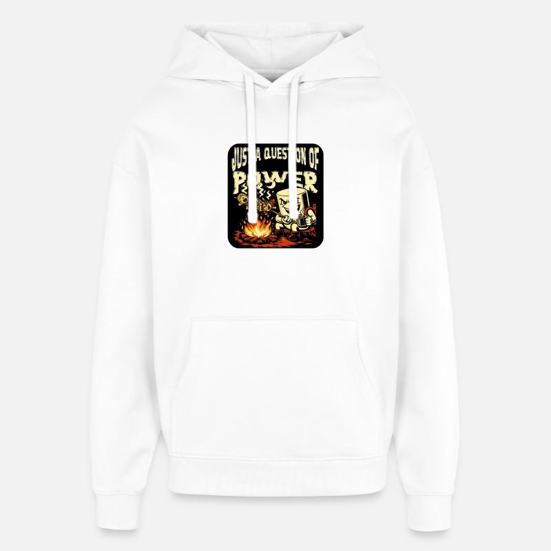 Rôti au feu de camp - Sweat à capuche unisexe Stanley/Stella Oversized - blanc