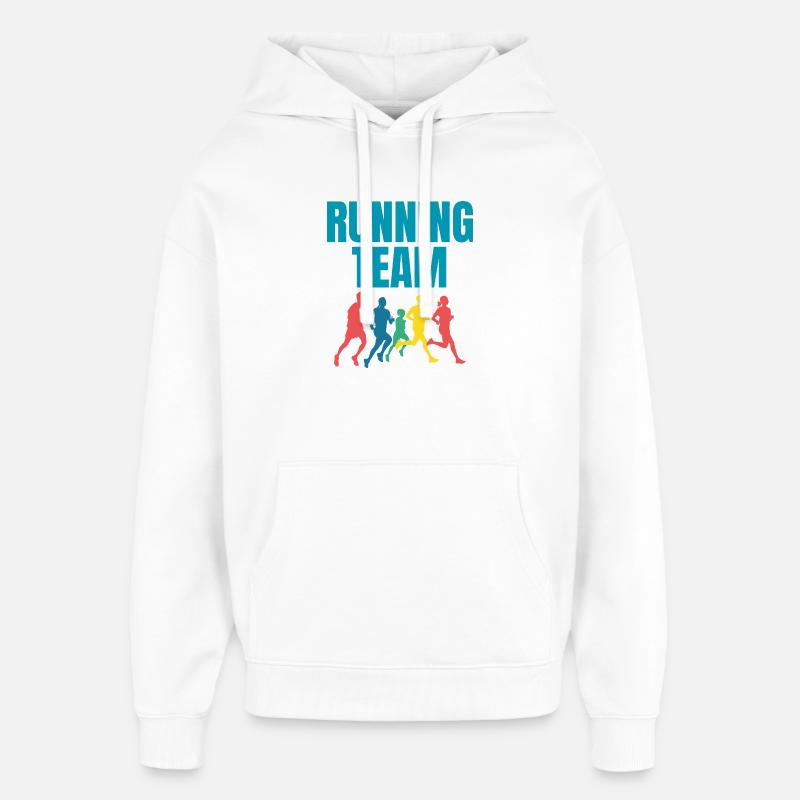 Équipe de course - Sweat à capuche unisexe Stanley/Stella Oversized - blanc