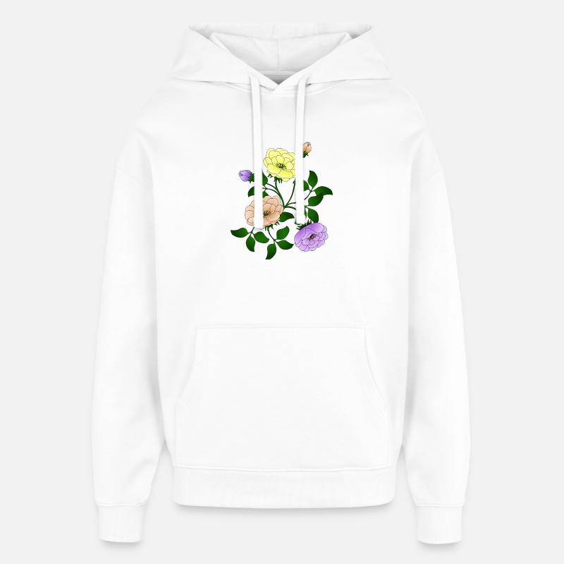 Fleur - Sweat à capuche unisexe Stanley/Stella Oversized - blanc
