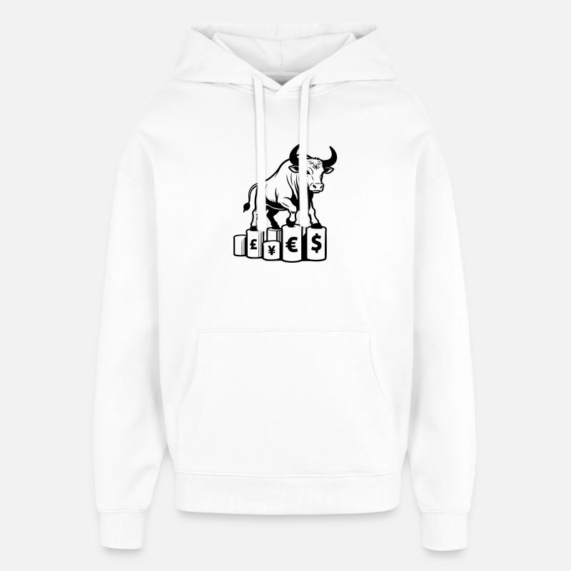 Belleger Taurus - Sweat à capuche unisexe Stanley/Stella Oversized - blanc