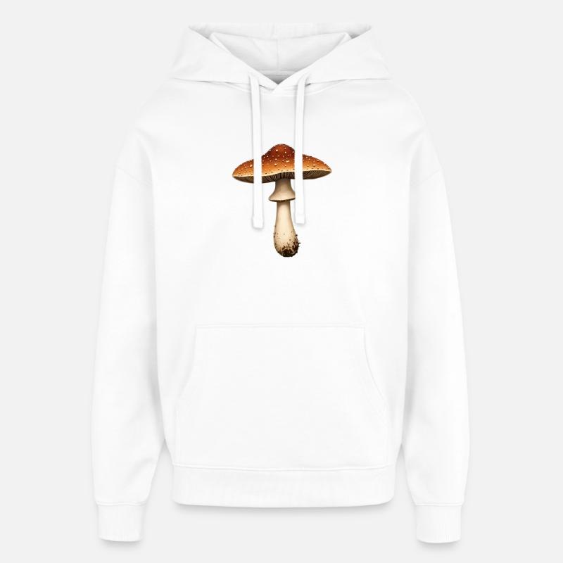 champignon - Sweat à capuche unisexe Stanley/Stella Oversized - blanc
