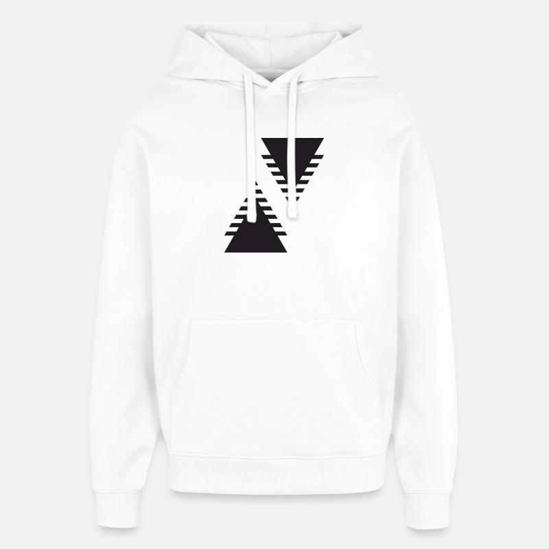 Dual Triangles Echo - Oversized Unisex Hoodie by Stanley/Stella - white