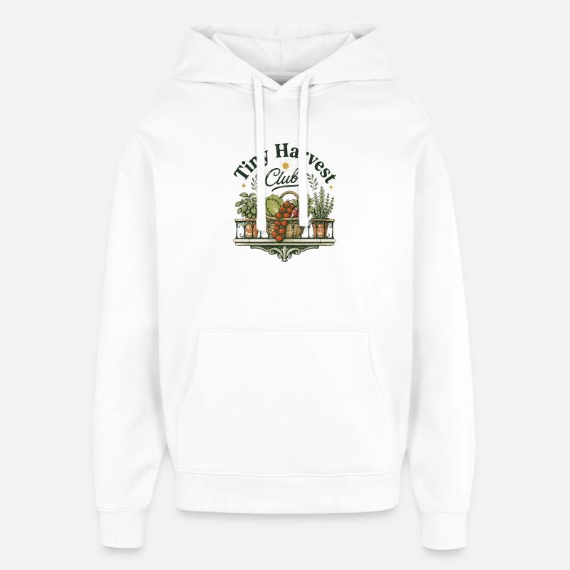 Club de la Petite Récolte - Sweat à capuche unisexe Stanley/Stella Oversized - blanc