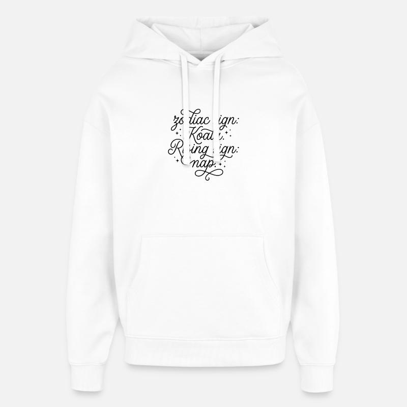 Sternzeichen Koala Aszendent Nickerchen - Oversized Unisex Hoodie von Stanley/Stella - Weiß