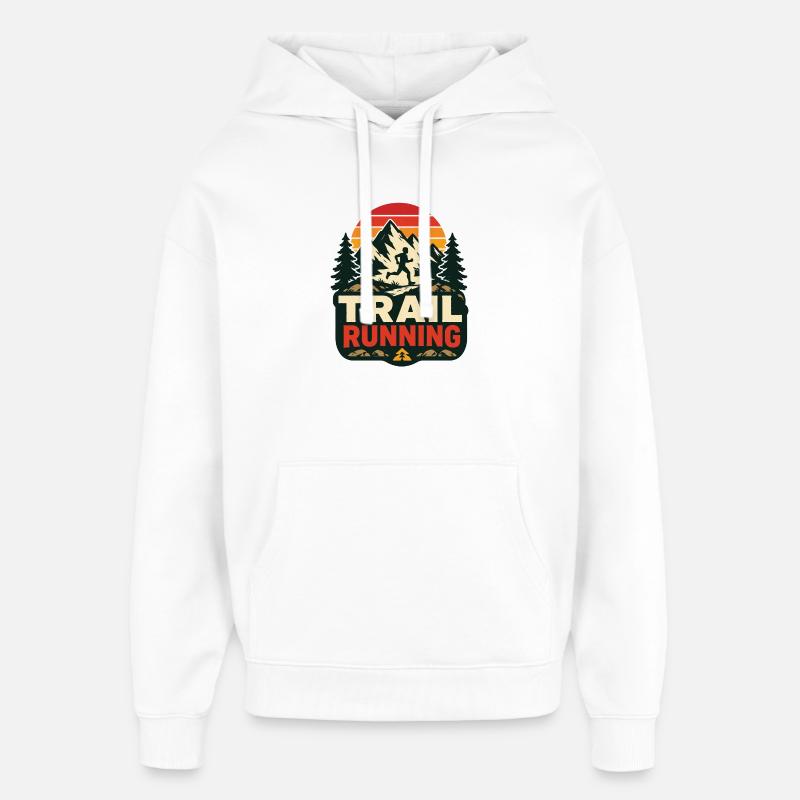 trail running - Oversized Unisex Hoodie by Stanley/Stella - white