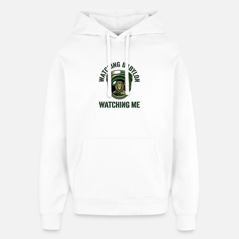 Babylon Watching - Oversized Unisex Hoodie von Stanley/Stella - Weiß