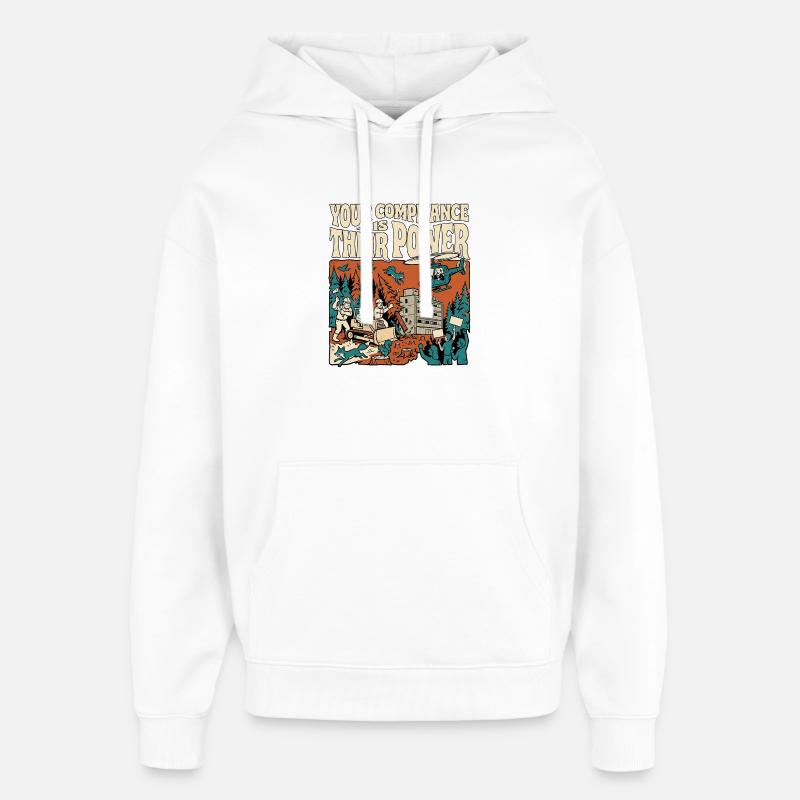 Ne participe plus - Sweat à capuche unisexe Stanley/Stella Oversized - blanc