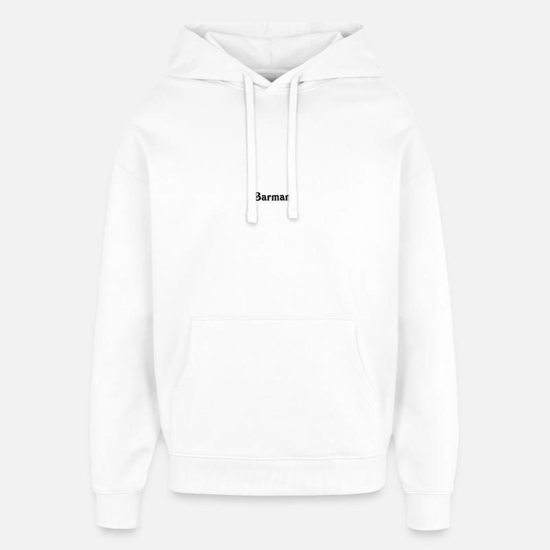 Barman - Alpha. Authentique. Aucun compromis - Sweat à capuche unisexe Stanley/Stella Oversized - blanc