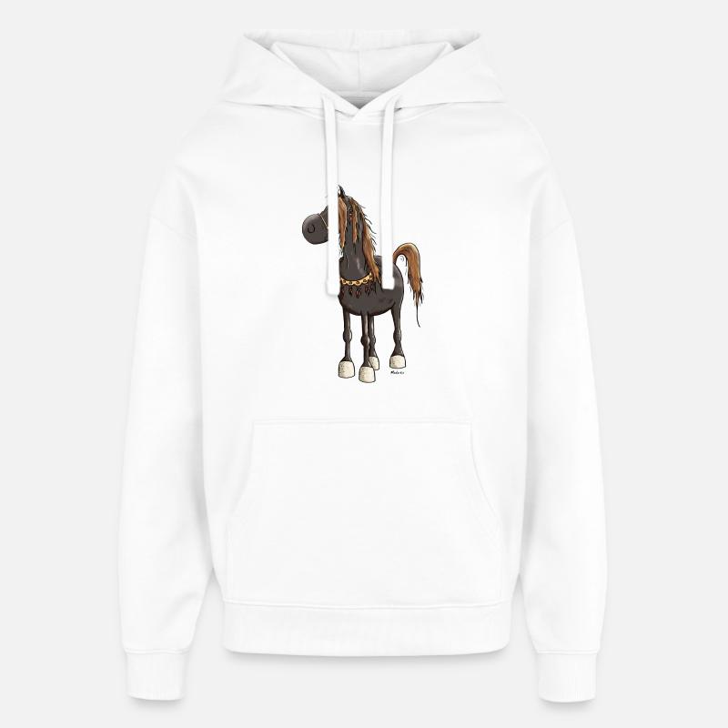 Cheval Arabe Mignon - Chevaux - Sweat à capuche unisexe Stanley/Stella Oversized - blanc