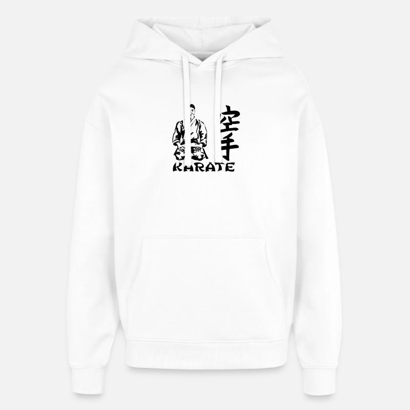 karate - Sweat à capuche unisexe Stanley/Stella Oversized - blanc