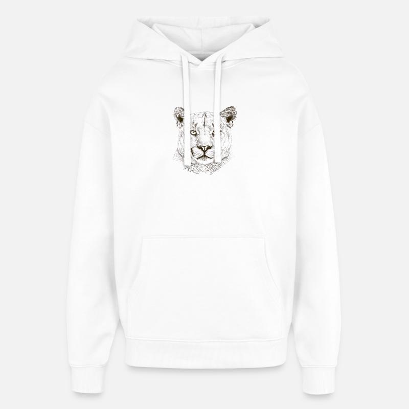 cougar - Sweat à capuche unisexe Stanley/Stella Oversized - blanc