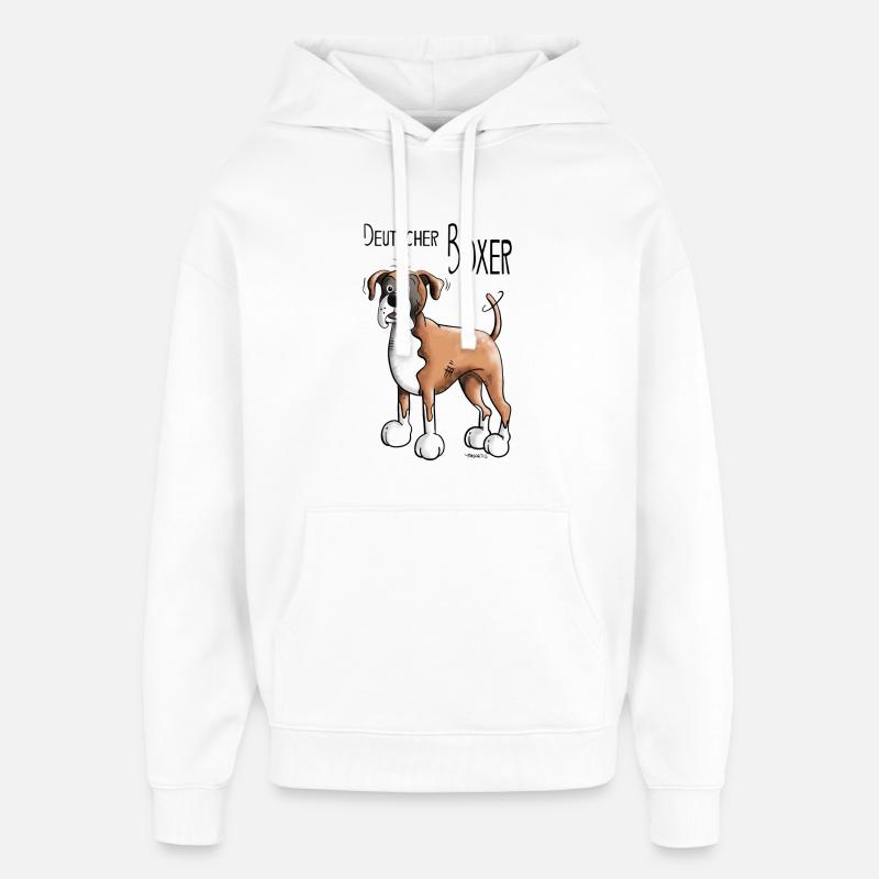 Deutscher Boxer - Oversized Unisex Hoodie von Stanley/Stella - Weiß