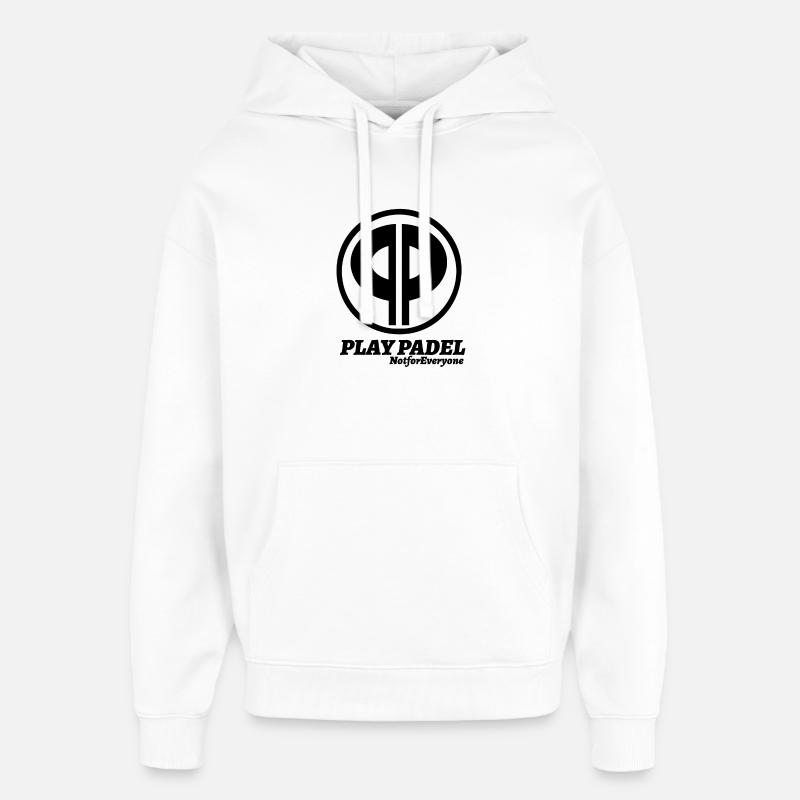 Noir pur : silhouette minimale - Sweat à capuche unisexe Stanley/Stella Oversized - blanc