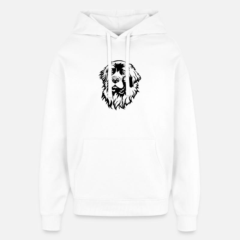 Leonberger Kopf - Oversized Unisex Hoodie von Stanley/Stella - Weiß