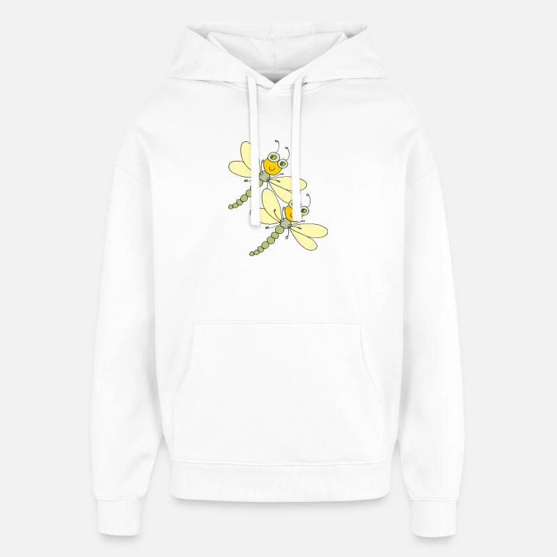 les sœurs libellules - Sweat à capuche unisexe Stanley/Stella Oversized - blanc