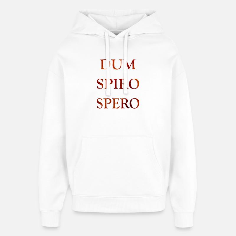 dum spiro spero, citations latines - Sweat à capuche unisexe Stanley/Stella Oversized - blanc