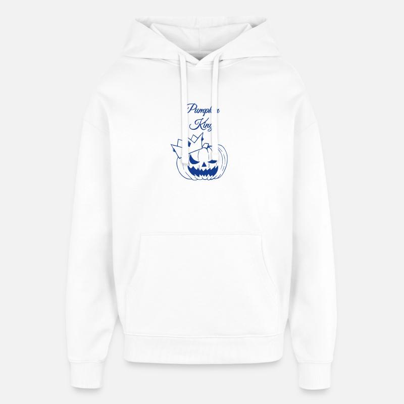 Roi Citrouille - Sweat à capuche unisexe Stanley/Stella Oversized - blanc