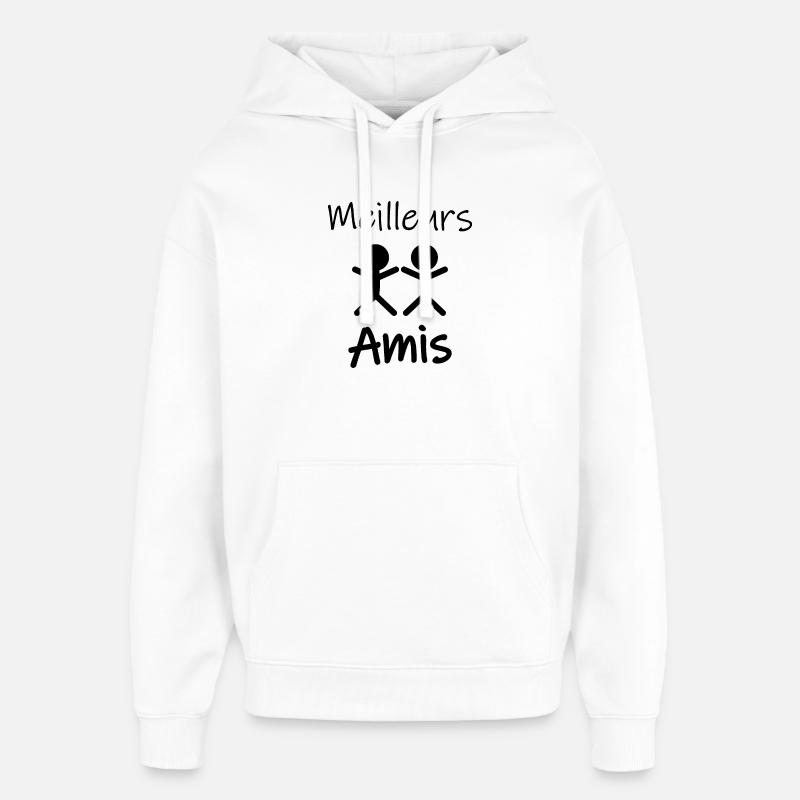 Meilleurs amis - Sweat à capuche unisexe Stanley/Stella Oversized - blanc