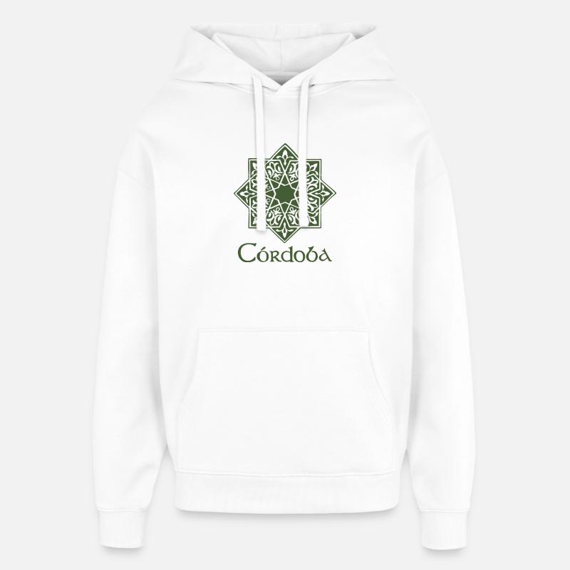 Cordoue 2 (vert) - Sweat à capuche unisexe Stanley/Stella Oversized - blanc