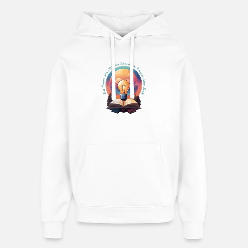 Livres Nerd - Sweat à capuche unisexe Stanley/Stella Oversized - blanc