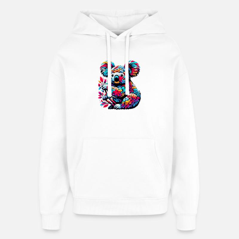 Koala - Sweat à capuche unisexe Stanley/Stella Oversized - blanc
