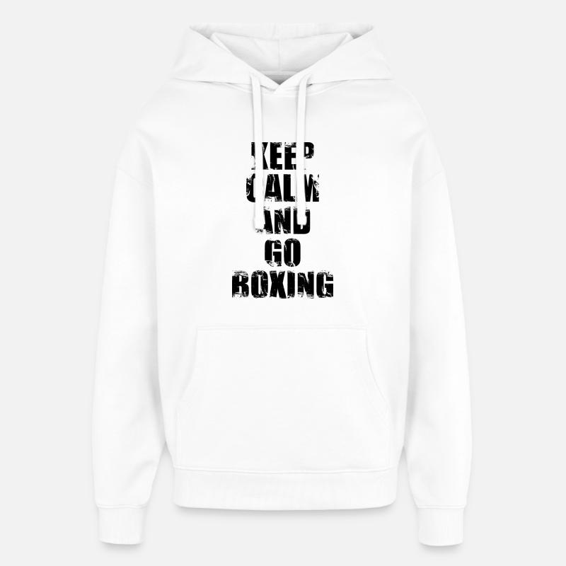 Motivation de la boxe - Sweat à capuche unisexe Stanley/Stella Oversized - blanc