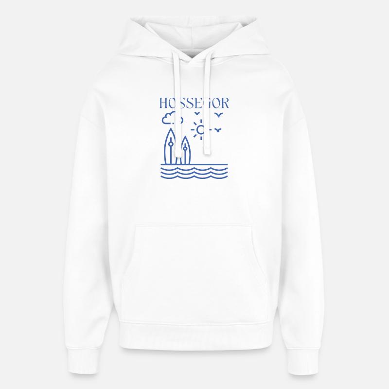 HOSSEGOR - Sweat à capuche unisexe Stanley/Stella Oversized - blanc