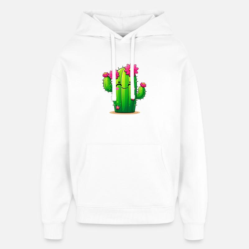 Kaktus - Oversized Unisex Hoodie von Stanley/Stella - Weiß