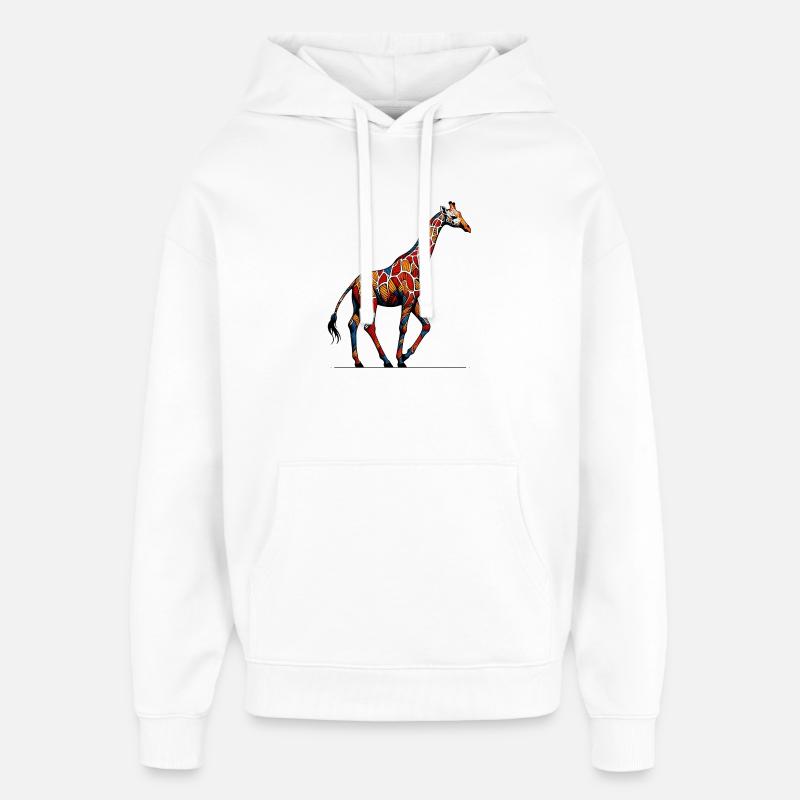Girafe - Sweat à capuche unisexe Stanley/Stella Oversized - blanc