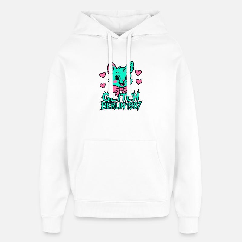 Glitch, Berlin 1987 - Sweat à capuche unisexe Stanley/Stella Oversized - blanc