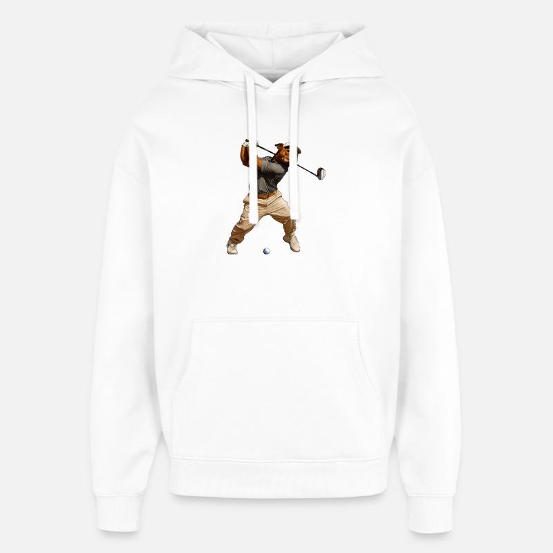 Golfeur Pitbull - Sweat à capuche unisexe Stanley/Stella Oversized - blanc
